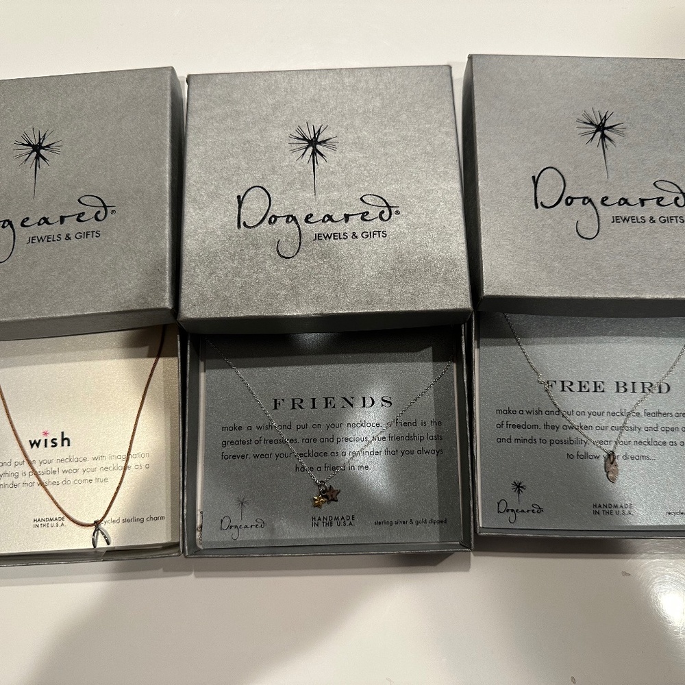 3 (THREE) Dogeared Necklace - Necklaces Charm- BRAND NEW!!!